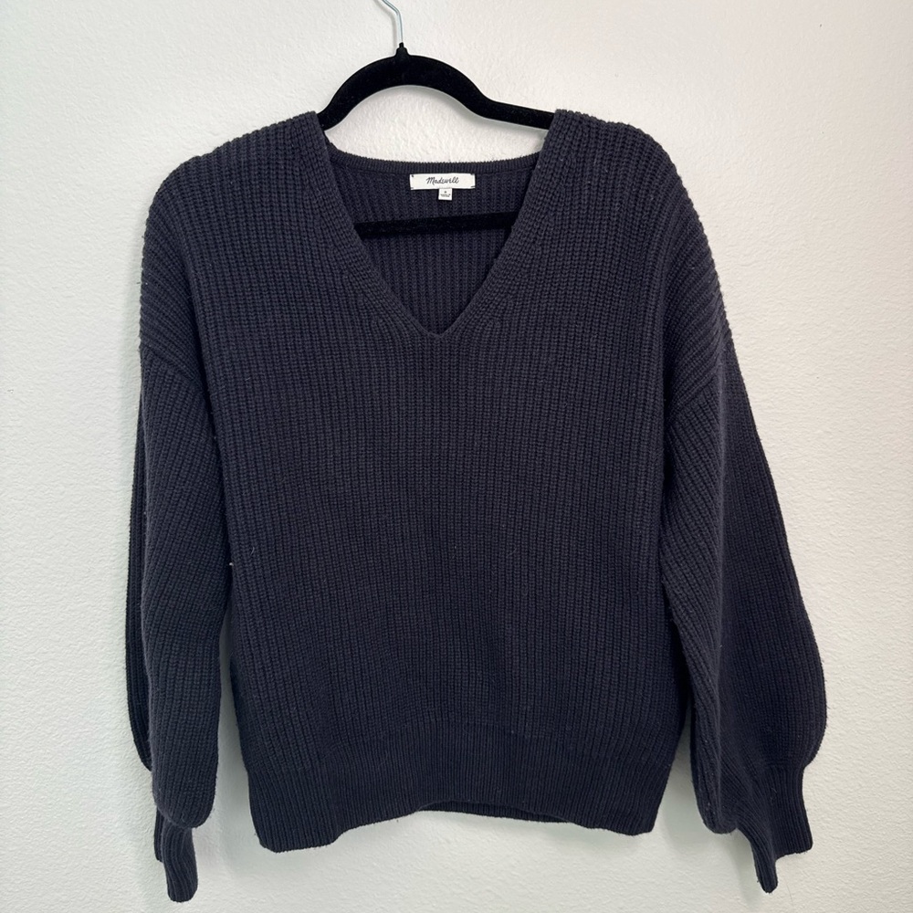 Navy Blue V-Neck Sweater